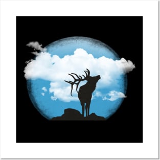 Deer & Cloud Posters and Art
